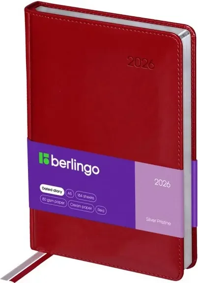 Ежедневник Berlingo Silver Pristine 2026г А5 / DD6_82502 (184л)