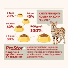 Сухой корм для кошек Sirius Для взрослых кошек мясной рацион (400г) — фото 9