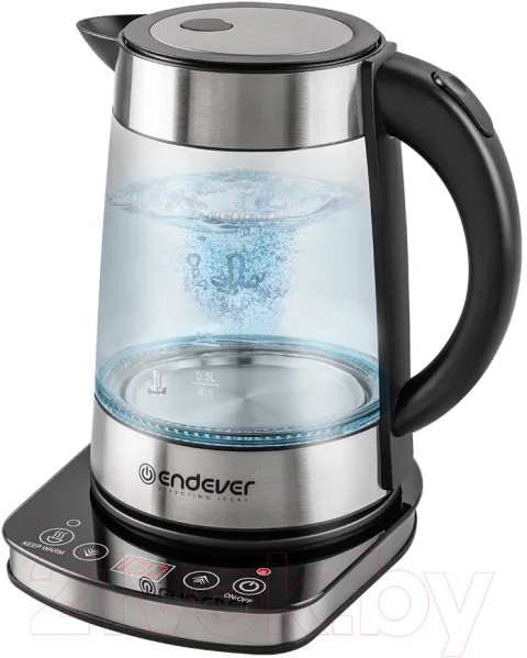 Электрочайник Endever Skyline KR-367G (черный/стальной)