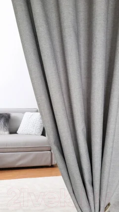 Комплект штор Soft Lines SL-27 (150x270, светло-серый лен) — фото 1