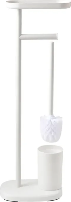 Стойка для туалетной бумаги с ершиком Bergenson Bjorn Slim BB0001008 (белый) — фото 2
