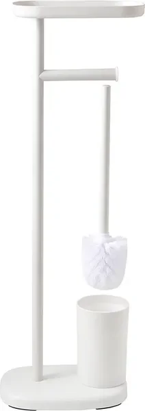 Стойка для туалетной бумаги с ершиком Bergenson Bjorn Slim BB0001008 (белый) — фото 10