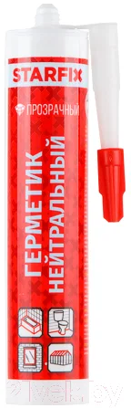 Герметик силиконовый Starfix SM-63053-2 (300мл, прозрачный)