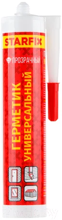 Герметик силиконовый Starfix SM-77769 (300мл, прозрачный)