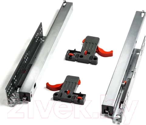 Комплект направляющих мебельных Samet Smart Slide (полное выдвижение с доводчиком 550мм, правый/левый)