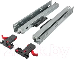 Комплект направляющих мебельных Samet Smart Slide Push Open / 127230306 (полного выдвижения 500мм) — фото 1