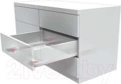 Комплект направляющих мебельных Samet Smart Slide Push Open / 127230306 (полного выдвижения 500мм) — фото 2