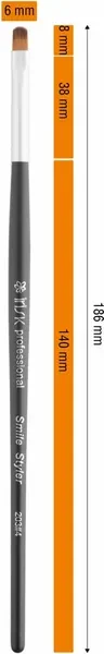 Кисть для маникюра IRISK Smile Styler №4 для геля соболь овальная (в тубе) — фото 9