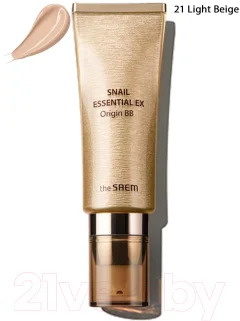 BB-крем The Saem Snail Essential EX Origin BB 21 Light Beige (40мл) — фото 2