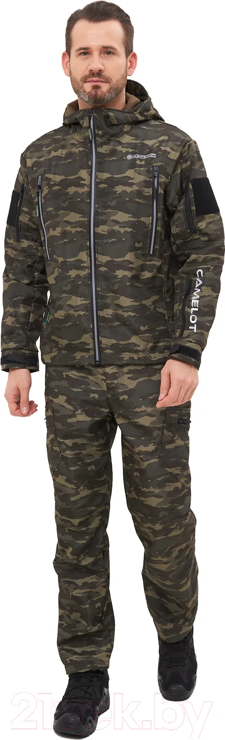 Костюм для охоты и рыбалки Huntsman Камелот Softshell Милитари (р-р 48-50/176)