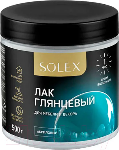 Лак Solex Для мебели глянцевый (500г)