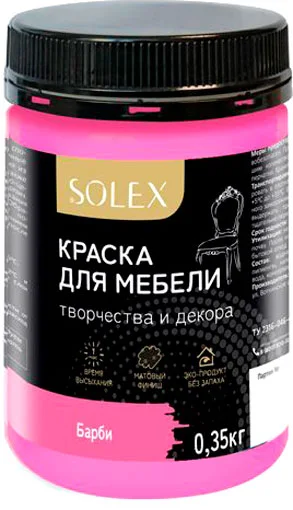 Краска Solex Для мебели (0.35кг, барби)