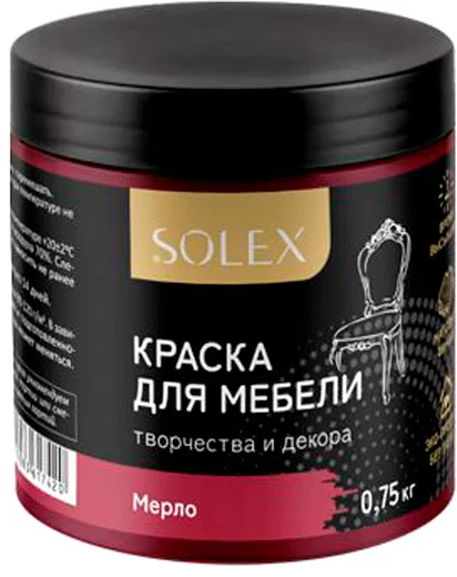 Краска Solex Для мебели (0.75кг, мерло)