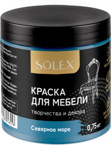 Краска Solex Для мебели (0.75мл, северное море)