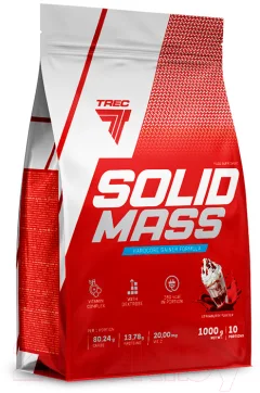 Гейнер Trec Nutrition Solid Mass (1кг, клубника) — фото 1