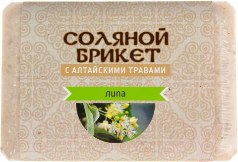 Соляной брикет для бани Соляная баня С алтайскими травами и липой