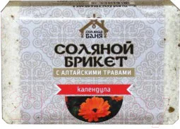 Соляной брикет для бани Соляная баня С алтайскими травами и календулой