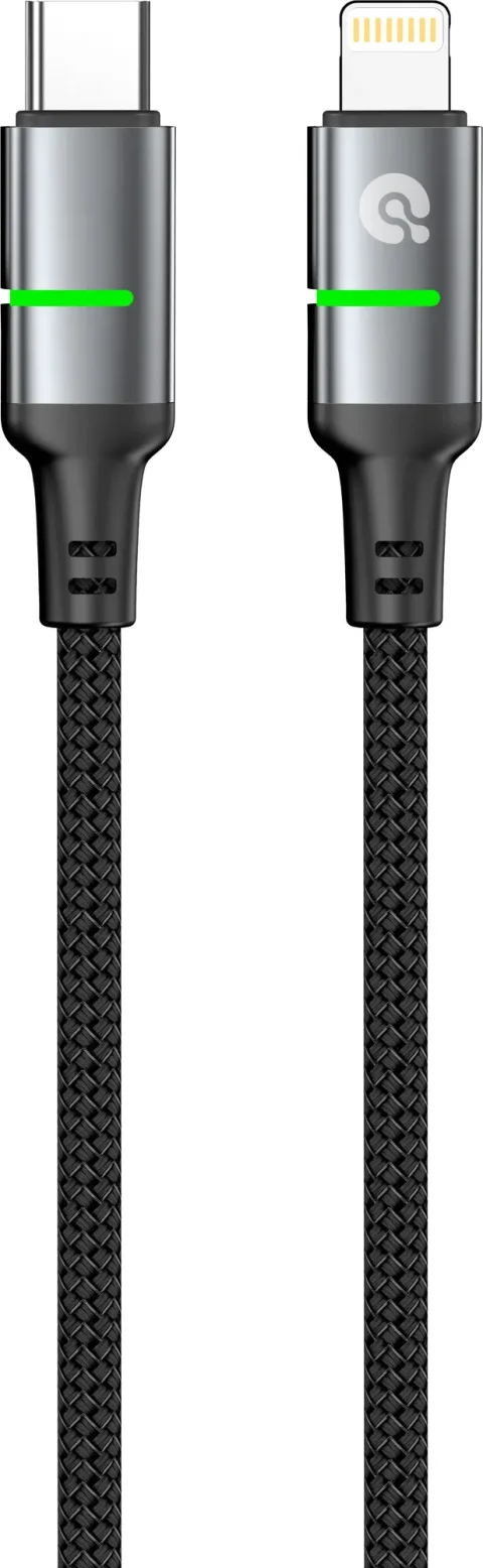 Зарядный кабель Atomic SparkX USB-C-Lightning / 30.418 (1.2м, черный)