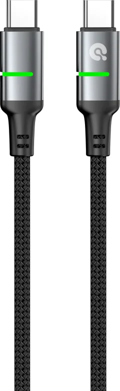 Зарядный кабель Atomic SparkX USB-C-USB-C / 30.416 (1.2м, черный) — фото 1