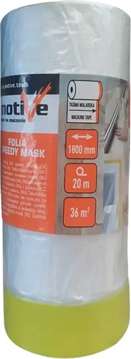 Пленка строительная Motive Speedy Mask с клейкой лентой (1.8x20м)