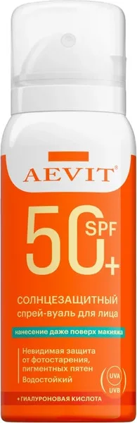 Спрей солнцезащитный AEVIT спрей-вуаль SPF50+ (75мл) — фото 9