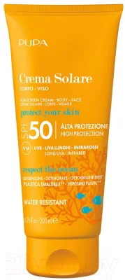 Крем солнцезащитный Pupa Для тела и лица SPF 50 (200мл) — фото 3