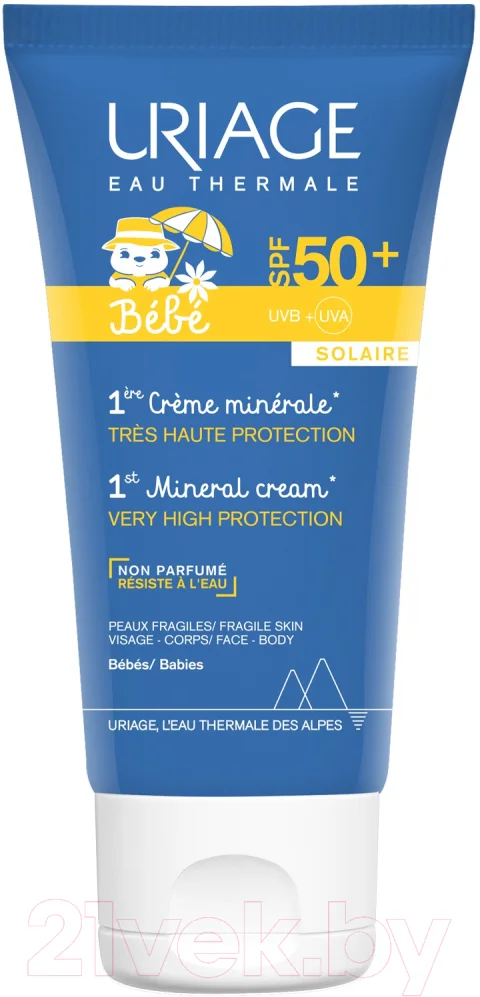 Крем солнцезащитный Uriage Веве SPF50+ Минеральный (50мл)