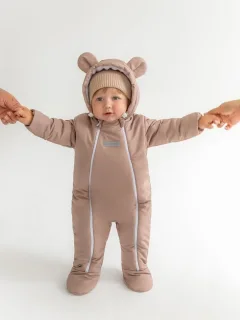 Комбинезон прогулочный детский Amarobaby Spring / AB-OD23-6201N-BEG-62 (бежевый, р.62) — фото 6