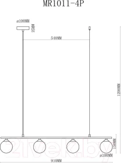 Люстра MyFar Stacy MR1011-4P — фото 2