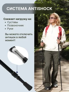Палки для скандинавской ходьбы RoadLike Start / 434802 (черный) — фото 6