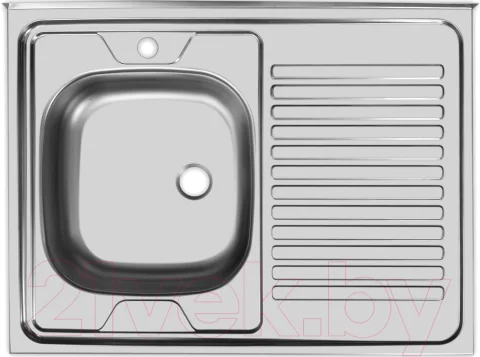Мойка кухонная Ukinox Стандарт STD800.600 4C 0L (с сифоном)