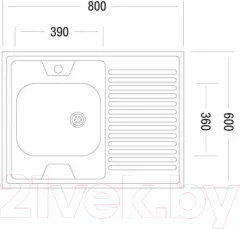 Мойка кухонная Ukinox STD800.600 4C 0R — фото 6
