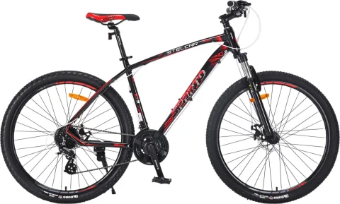 Велосипед Sparto Stellar 27.5 (19, глянцевый черный/красный)