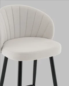 Стул барный Stool Group Ханнингем (велюр жемчужный) — фото 7