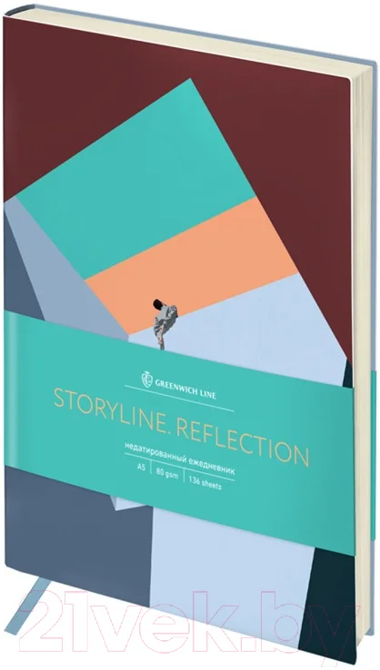 Ежедневник Greenwich Line Storyline. Reflection / ENA5_45001 (136л)