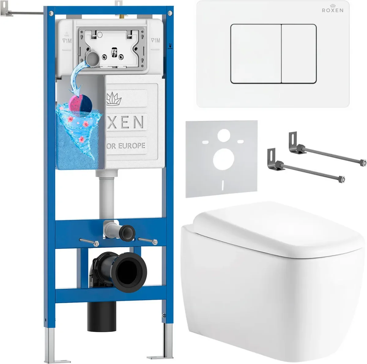 Инсталляция с унитазом подвесным Roxen StounFix Dual Fresh 868564