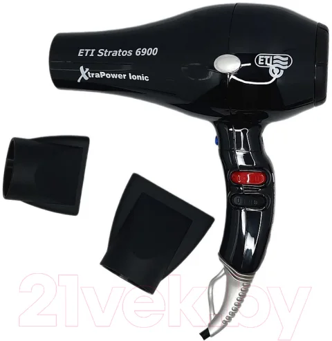 Фен ETI Stratos 6900 Xtrapower Ionic / 6905200C1 (черный)