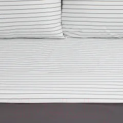 Комплект постельного белья Этель Stripes Grey Евро / 9888829 — фото 3