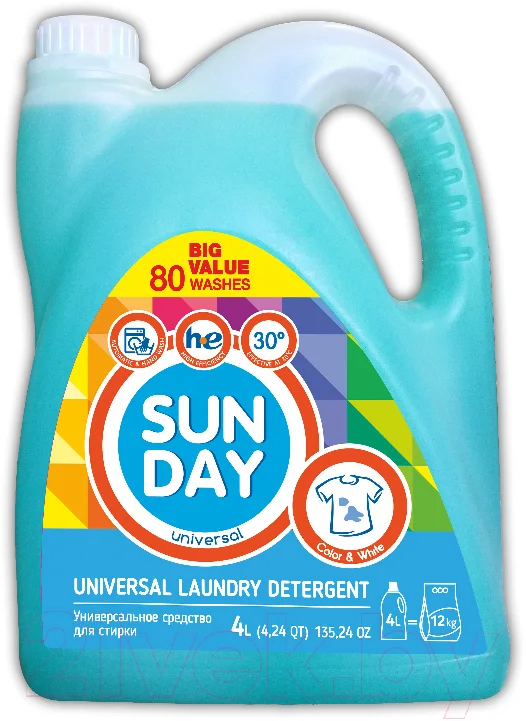 Гель для стирки Sunday Универсальный (4л)