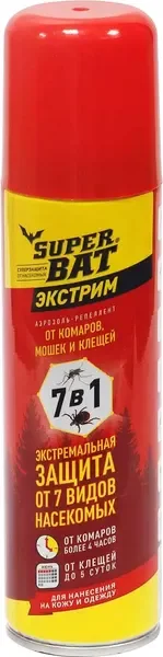 Спрей от насекомых Наповал Super Bat Экстрим 7 в 1 (150мл) — фото 3