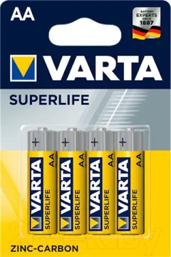 Комплект батареек Varta Superlife Mingo 4AA R6P / 2006101414 (4шт) — фото 3