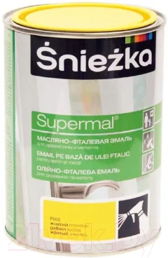 Эмаль Sniezka Supermal масляно-фталевая (800мл, желтый) — фото 1