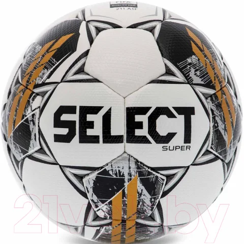 Футбольный мяч Select Super V23 / 3625560001 (размер 5, белый/черный/золотой)