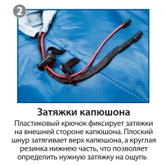Спальный мешок BTrace Swelter S Size / S0587 (правый, серый/синий) — фото 3