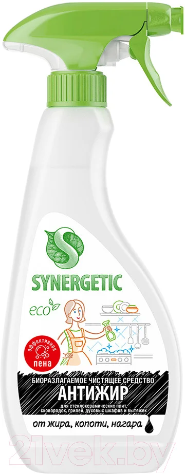 Чистящее средство для кухни Synergetic Антижир от жира копоти нагара (500мл)