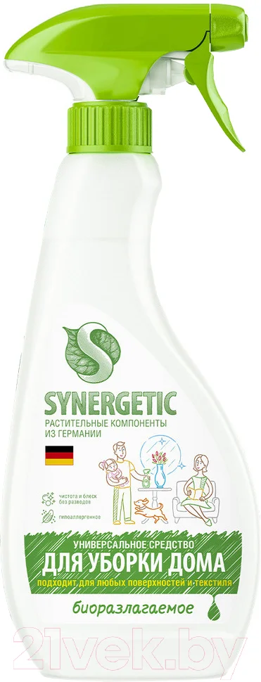 Универсальное чистящее средство Synergetic Для любых поверхностей и текстур (0.5л)