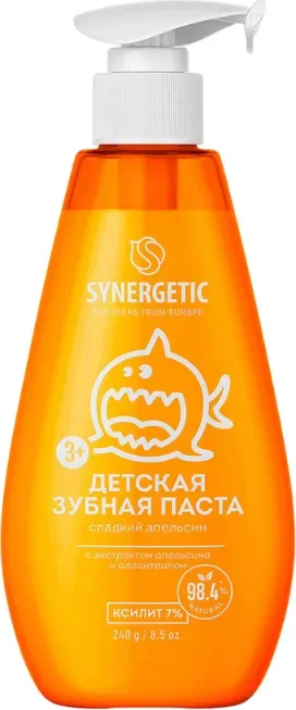 Зубная паста Synergetic Детская Сладкий апельсин (240г)