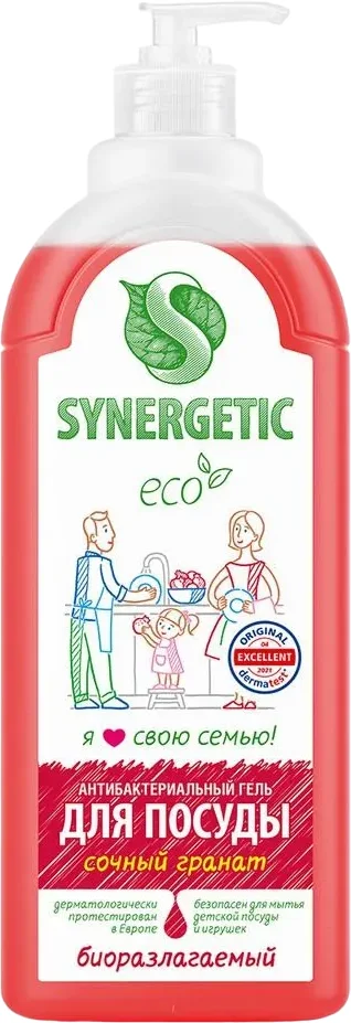 Средство для мытья посуды Synergetic С ароматом граната (1л)