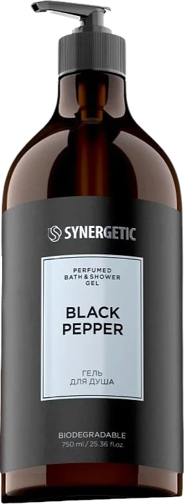 Гель для душа Synergetic Парфюмированный Черный перец (750мл)