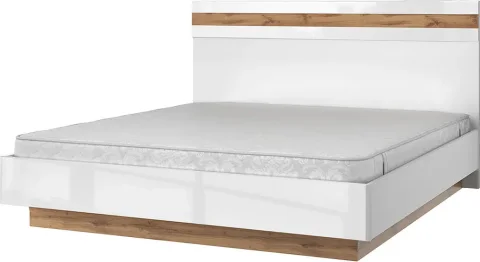 Двуспальная кровать Anrex Taurus 180В ПМ (белый/дуб вотан)